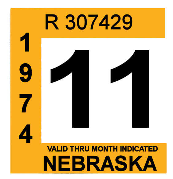 (image for) 1974 Nebraska Inspection Sticker